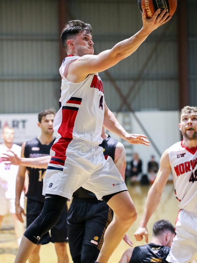 Matthew Lycett hit the game winner for Norwood on Saturday night. Picture: Rod Patterson