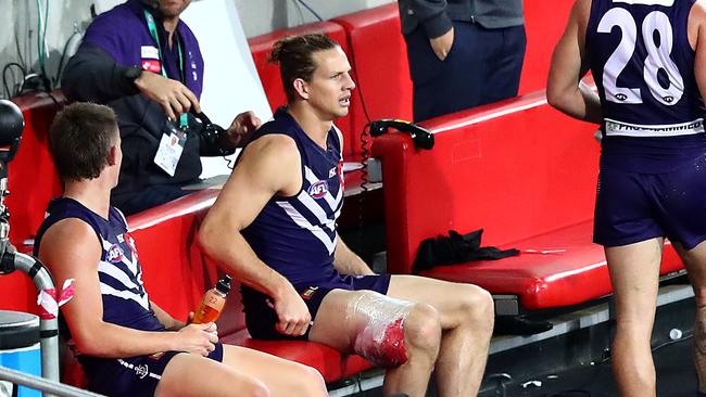 Nat Fyfe was on ice in the third quarter. Picture: Getty Images