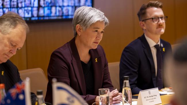 Foreign Minister Penny Wong meets with Foreign Minister Israel Katz in Jerusalem on January 16. Picture: DFAT