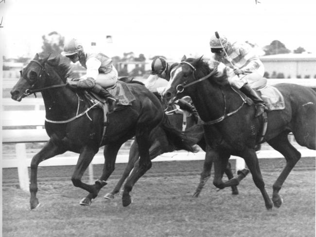 Brave Warrior (outside) managed to the better of St Covet in 1994.