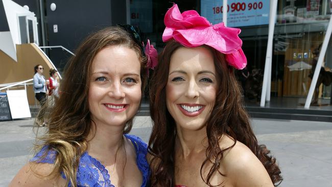 Cup Socials at Salamanca Square for Cup spread picture of from left Megan Webster-jones of South Hobart and Jane Collins of Blackmans Bay