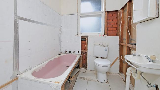 The state of the bathroom.