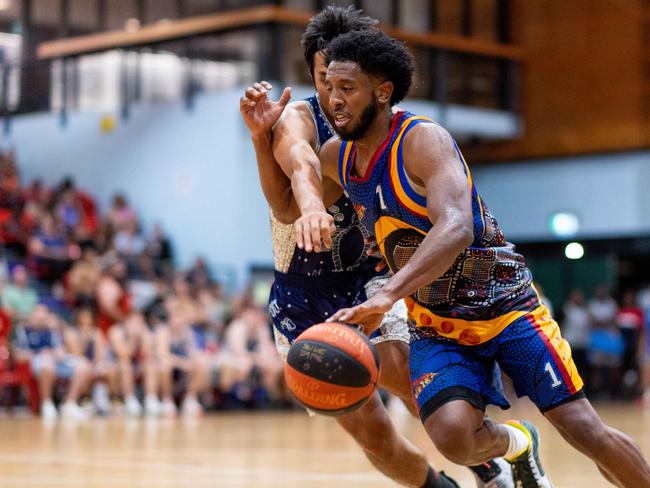 Jets star Jerron Jamerson finished with 34 points against Essington in the DBA preliminary final on Friday night. Picture: Che Chorley