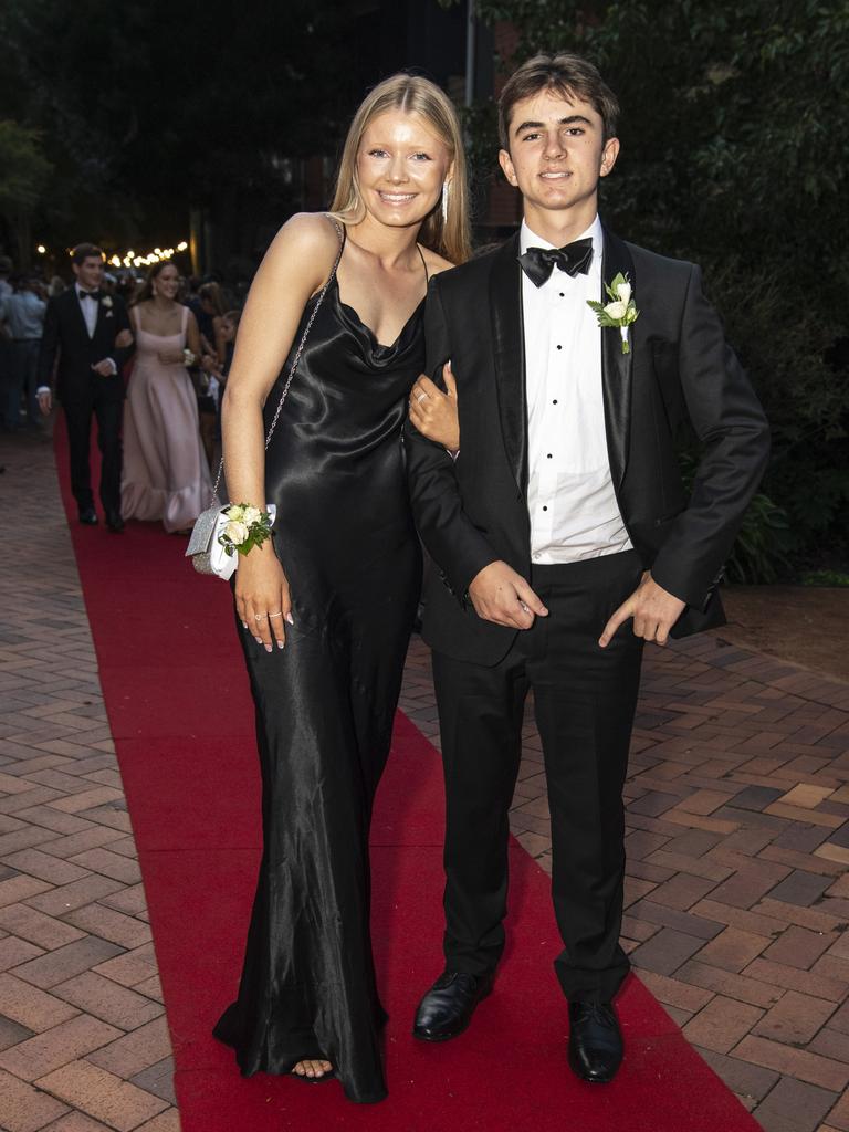 Primrose Slack-Smith and Charles Rogers at Fairholme College formal, Wednesday, March 29, 2023. Picture: Kevin Farmer