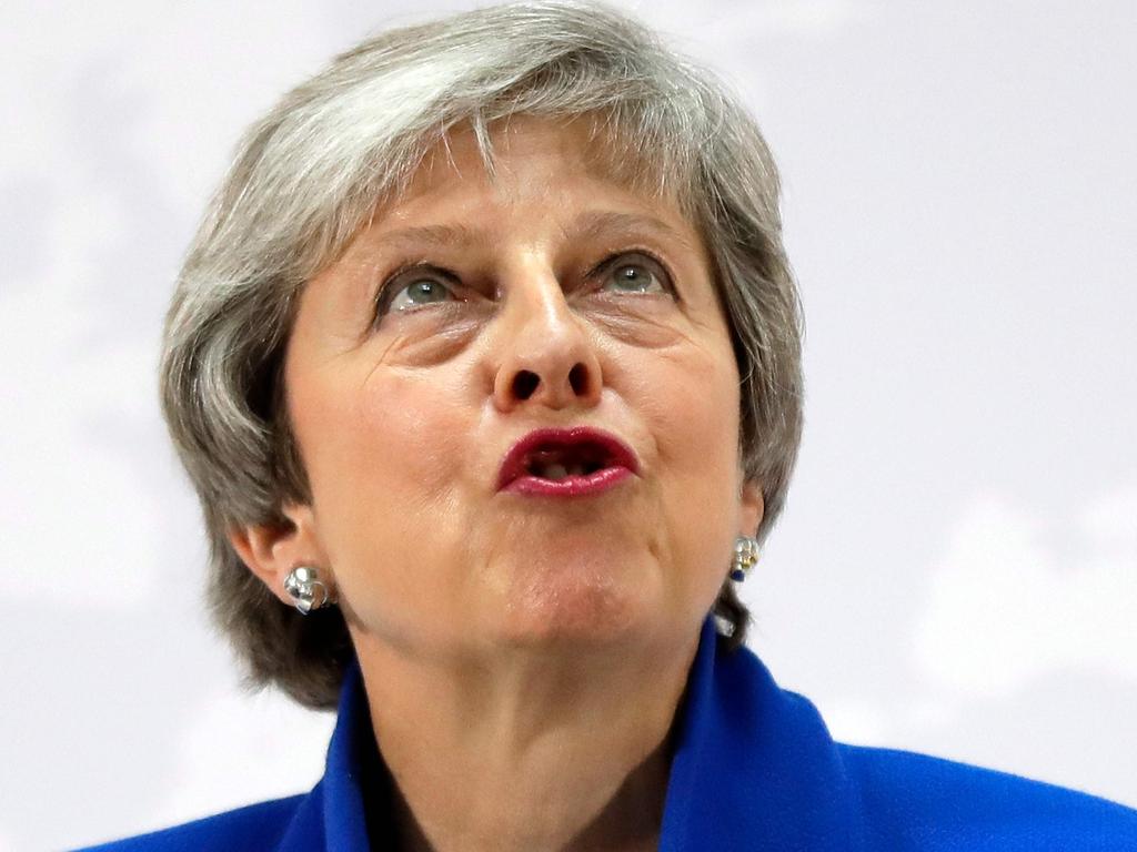Britain's Prime Minister Theresa May is hoping to the heavens that her Brexit deal gets through. Picture: AFP
