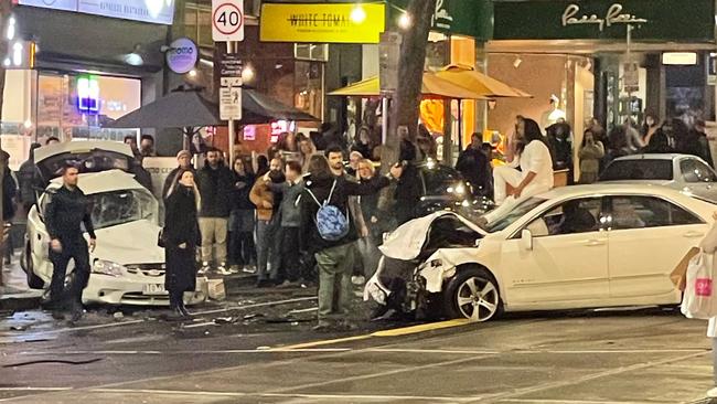 Mr Khan allegedly sat on the roof of his car until police arrived. Picture: Supplied