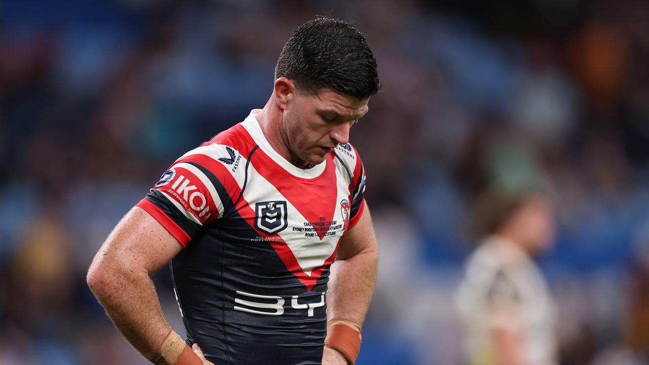 Chad Townsend and the Roosters had a rough night against the Broncos. Picture: Cameron Spencer/Getty Images