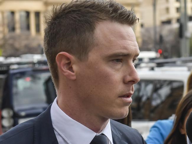 ADELAIDE, AUSTRALIA - NewsWire Photos - AUGUST 06, 2024:  Former Olympic cyclist Rohan Dennis appeared at Adelaide Magistrates Court for a charge determination hearing.Picture: NewsWire / Roy VanDerVegt