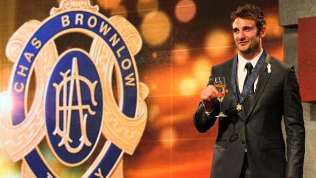 Jobe Watson at the 2012 Brownlow Medal. Picture: AAP Images