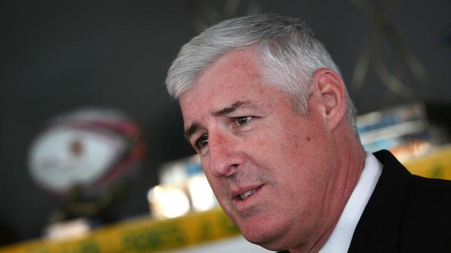 Australian Rugby Union chairman Cameron Clyne speaks at a press conference in Sydney.