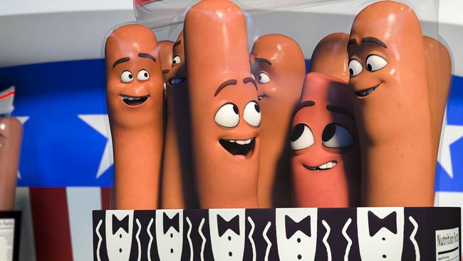 This image released by Sony Pictures shows a scene from "Sausage Party." (Columbia, Sony Pictures via AP)