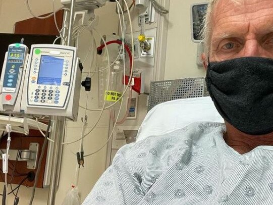 Greg Norman found himself back in hospital.