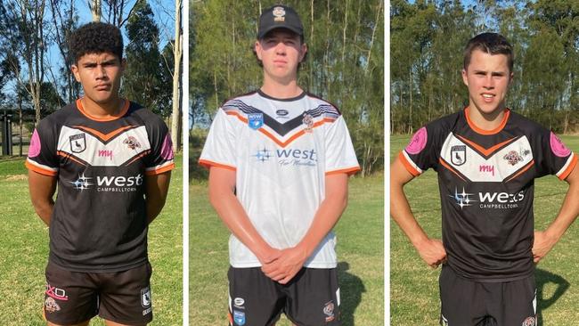 The stars of the undefeated Macarthur Wests Tigers Andrew Johns Cup side. Photos: Contributed