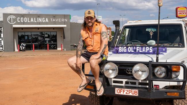 Ian 'Mudflap' Boyd scored OFF2PUB for his funny NT number plates. Picture: Pema Tamang Pakhrin