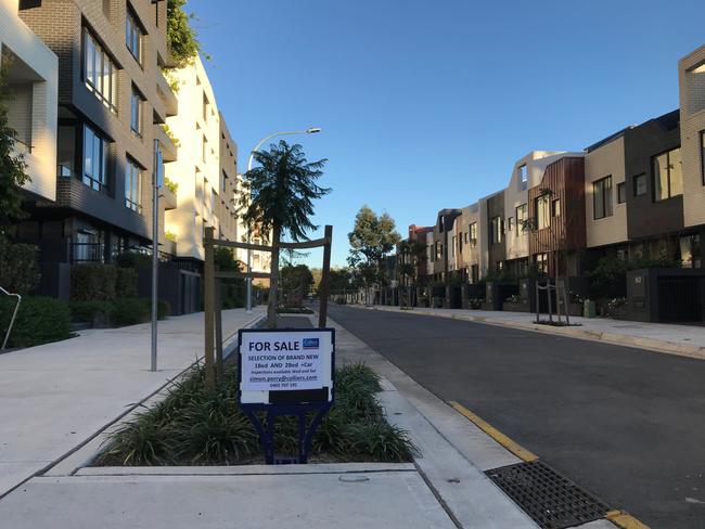 The Erskineville apartment complex remains empty. Picture: Jeremy Piper