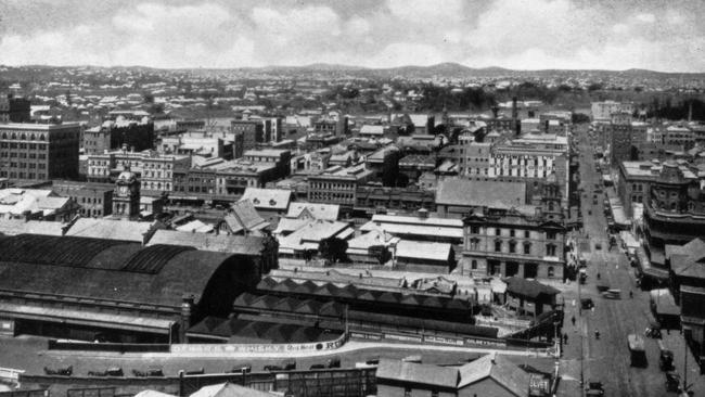 View of Brisbane City looking down Edward Street from Turbot Street in 1925. Picture: Brisbane City Council