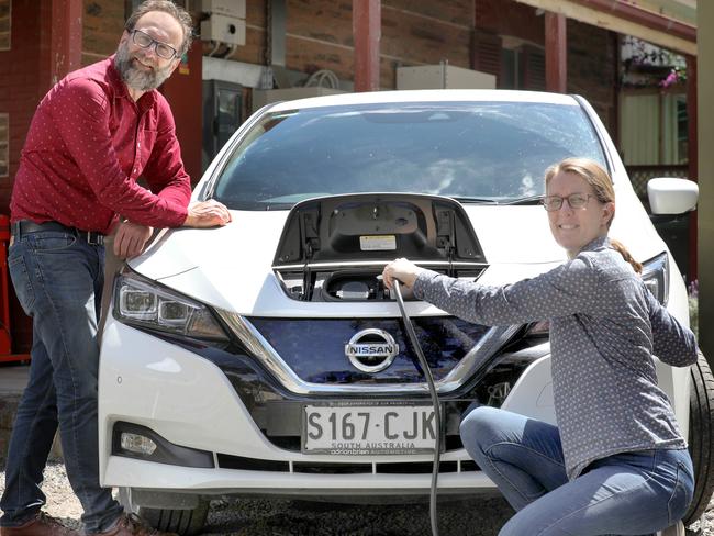 Energy and carbon consultant, Tom Brdanovic, 48, of Gawler South, said he and his wife Rachel made the decision to install solar panels to reduce their carbon footprint. Picture: Dean Martin