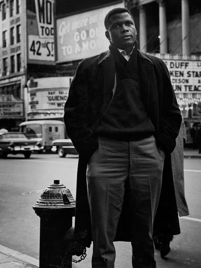 Sidney Potier in a scene from the film