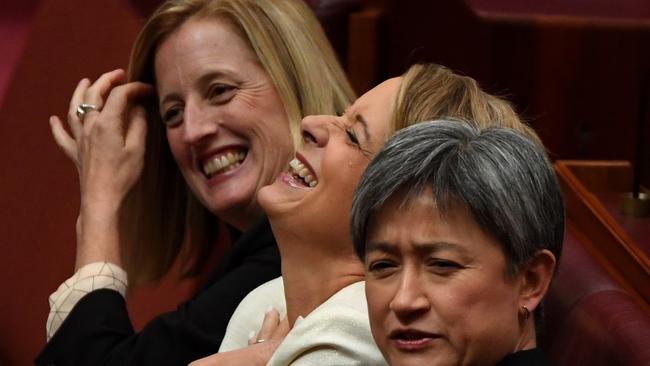 Katy Gallagher, Kristina Keneally and Penny Wong