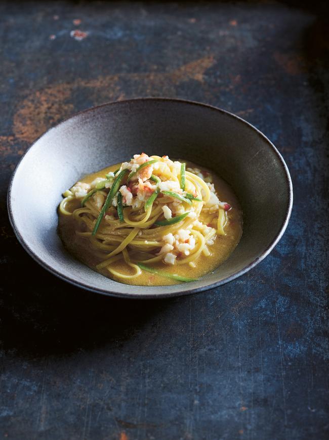 Totally delicious pasta with crab.