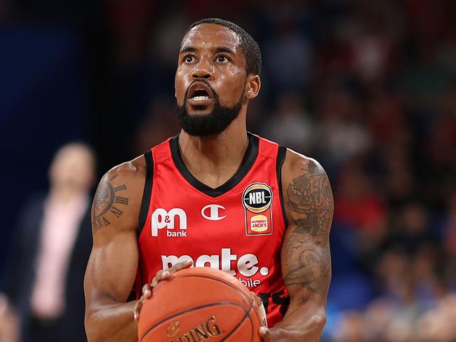 Bryce Cotton in action during the round 10 NBL match between the Perth Wildcats and New Zealand Breakers at RAC Arena. Photo: Paul Kane/Getty Images.