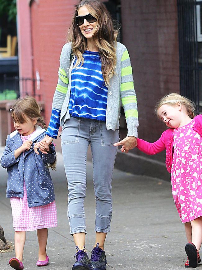 Parker with her twin girls.