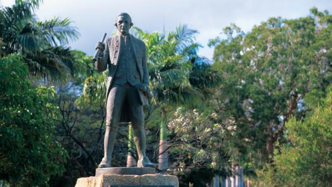 A statue to the town's namesake, Captain James Cook in Cooktown. Could the seven-metre version from Cairns end up in the historic Cook Shire town? Picture: Tourism and Events Queensland