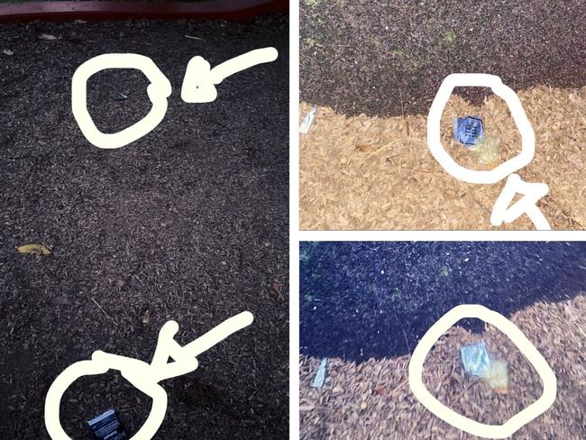 Open and used condoms found in a playground in Pottsville.