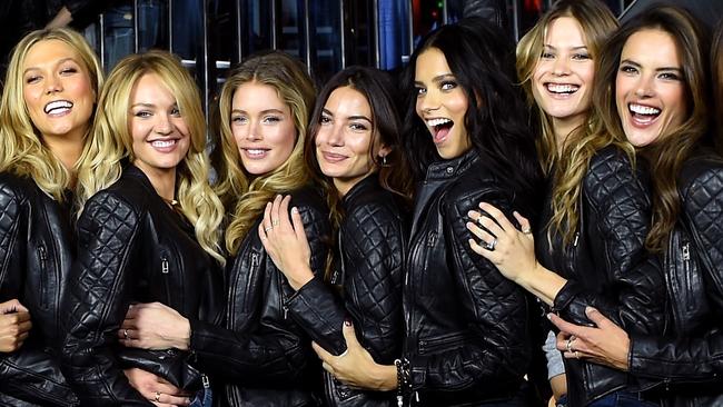 L-R) Lindsay Ellingson and Lily Aldridge attend the Launch of the
