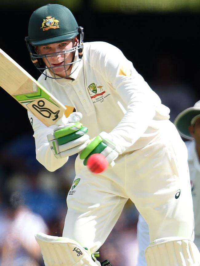 Peter Handscomb scored his maiden century at the Gabba.