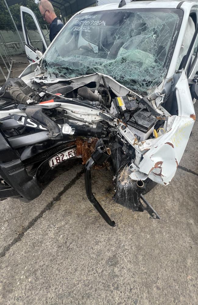 The car from the Lake Cooroibah Road horror crash. Picture - contributed.