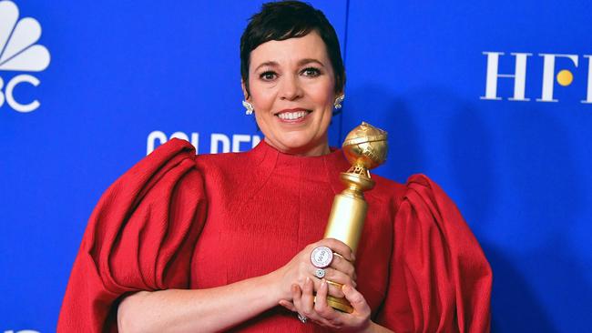 Colman won a Golden Globe for her performance in The Crown in 2020. Picture: Frederic J. Brown/AFP