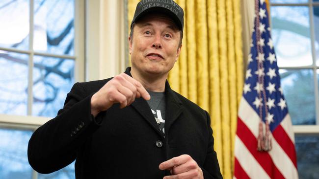 Elon Musk in the Oval Office of the White House in Washington, DC this week. Picture: AFP