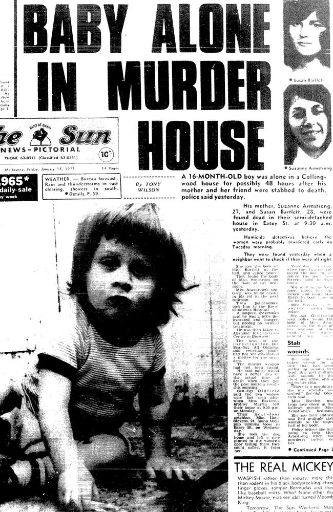 The front page of The Sun on February 14, 1977.