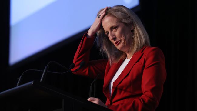 Katy Gallagher speaks at the National Labor Women’s conference at the Esplanade Hotel in Fremantle.