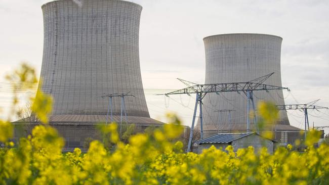 Cooling towers of France’s nuclear power plant in Saint-Laurent-Nouan. Picture: AFP