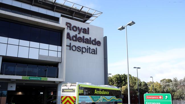 ADELAIDE, AUSTRALIA - NewsWire Photos May 31, 2024: Ambulances parked  at the Royal Adelaide Hospital. Ramping Picture: NewsWire / Kelly Barnes