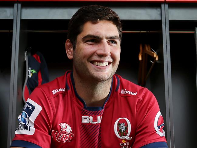 Reds star Rob Simmons in the old Ballymore dressing room. Pics Tara Croser.