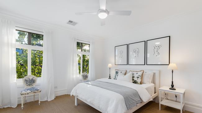 One of the light-filled bedrooms.