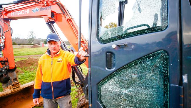 Owner and managing director of Sheriff Civil Contracting, Jason Sheriff. The business was hit hard by thieves over the weekend. Picture: PATRICK GEE