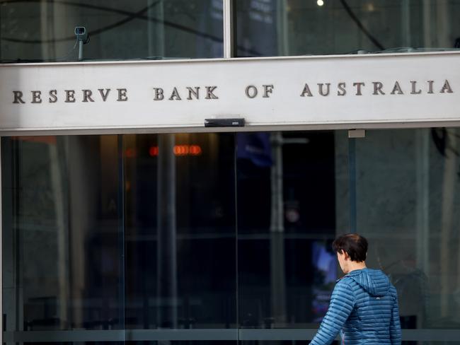 The Reserve bank building signage, Martin Place, Sydney CBD. Picture: Damian Shaw