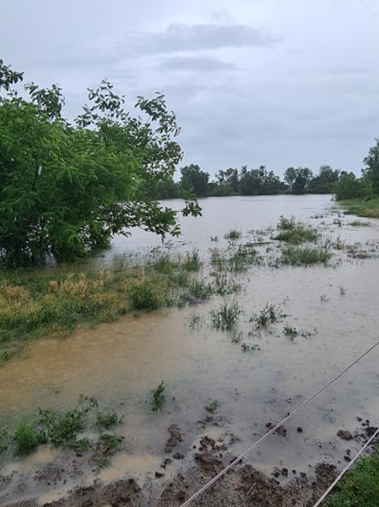 The aftermath of the heavy rain in Plainland. Picture: Amy Knox