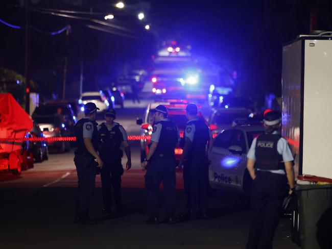 DAILY TELEGRAPH JUNE 2, 2025. The scene on Kembla Street, Croydon Park  where just after 5pm today Police found the body of man who is yet to be formally identified, however believed to be aged in his 50s with stab wounds. A 32-year-old man was arrested at the scene and taken to Burwood Police Station. Picture: Jonathan Ng