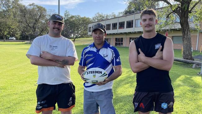 Harry Hammond, Adam Pascoe and Braith Boyd from the Warren Bulldogs Rugby League Football Club. Picture: supplied