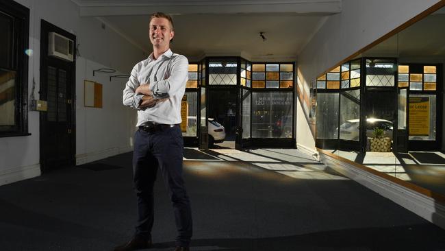 CEO Renew Adelaide Tim Boundy in the Banana Room in Melbourne Street, what could be ground zero in the bid to revamp the area. Picture: AAP / Keryn Stevens