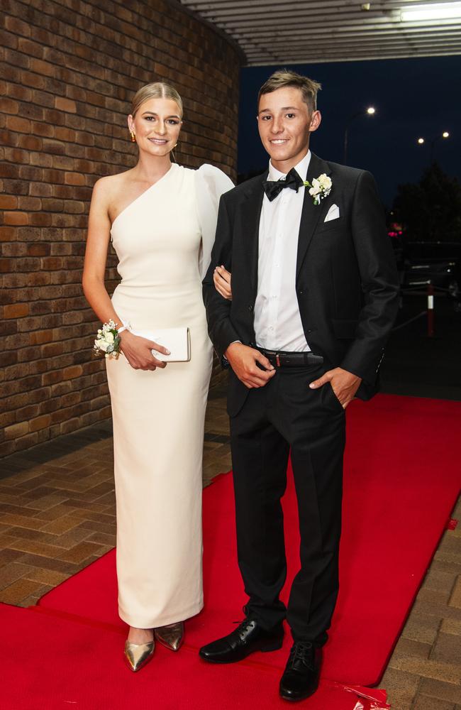 Bella Bunker and Tristen Bayntun at Toowoomba Grammar School formal at Rumours International, Wednesday, November 15, 2023. Picture: Kevin Farmer