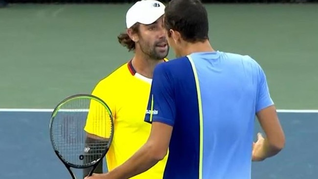 Australian tennis star Jordan Thompson and Colombia’s Daniel Elahi Galan.