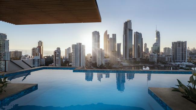 The view from the pool at Allure Chevron Island.