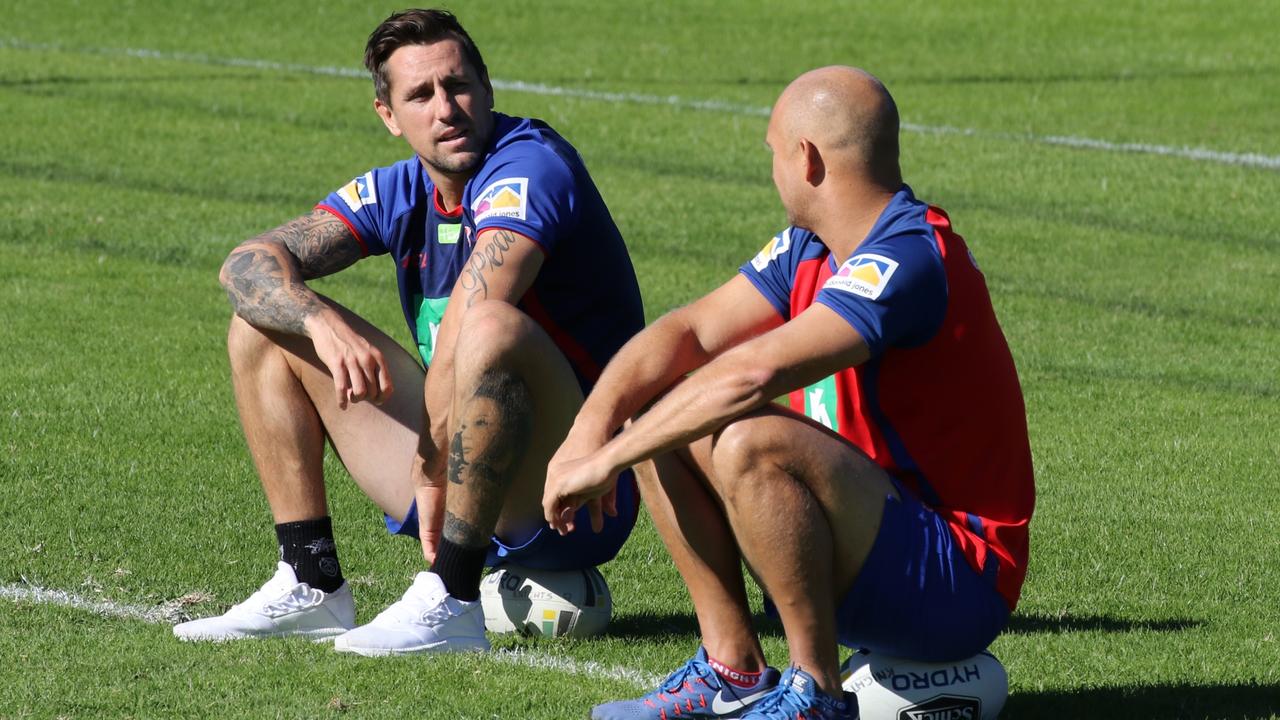 Knights coach Nathan Brown warned Mitchell Pearce and David Klemmer about his imminent departure.