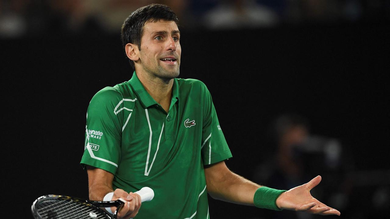 Novak Djokovic won’t defend his Australian Open title in 2022. Picture: Greg Wood/AFP